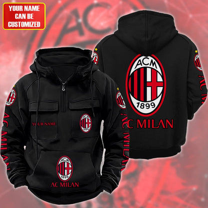 Personalized AC Milan Retro Cotton Hoodie S270806