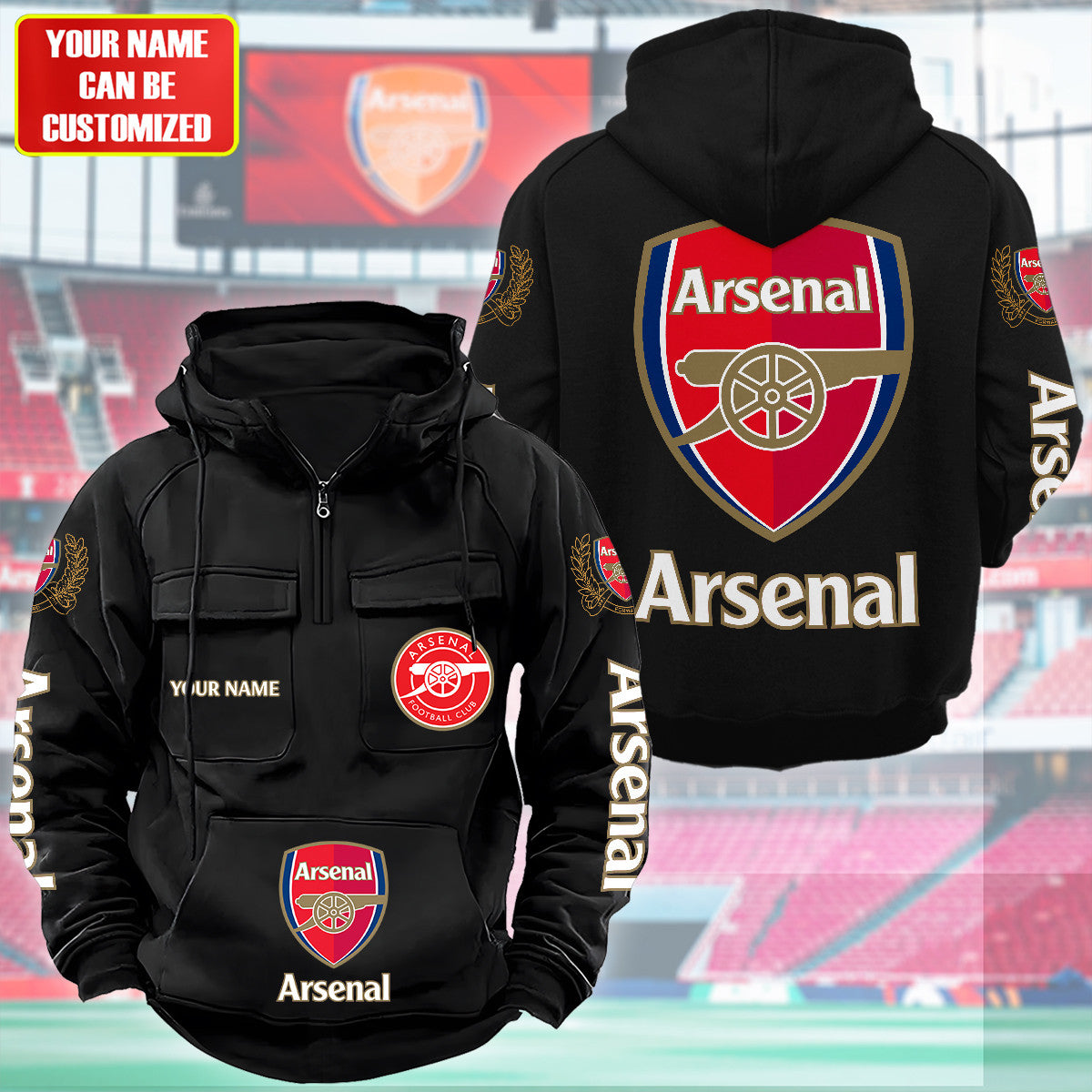 Personalized Arsenal Retro Cotton Hoodie QB280801