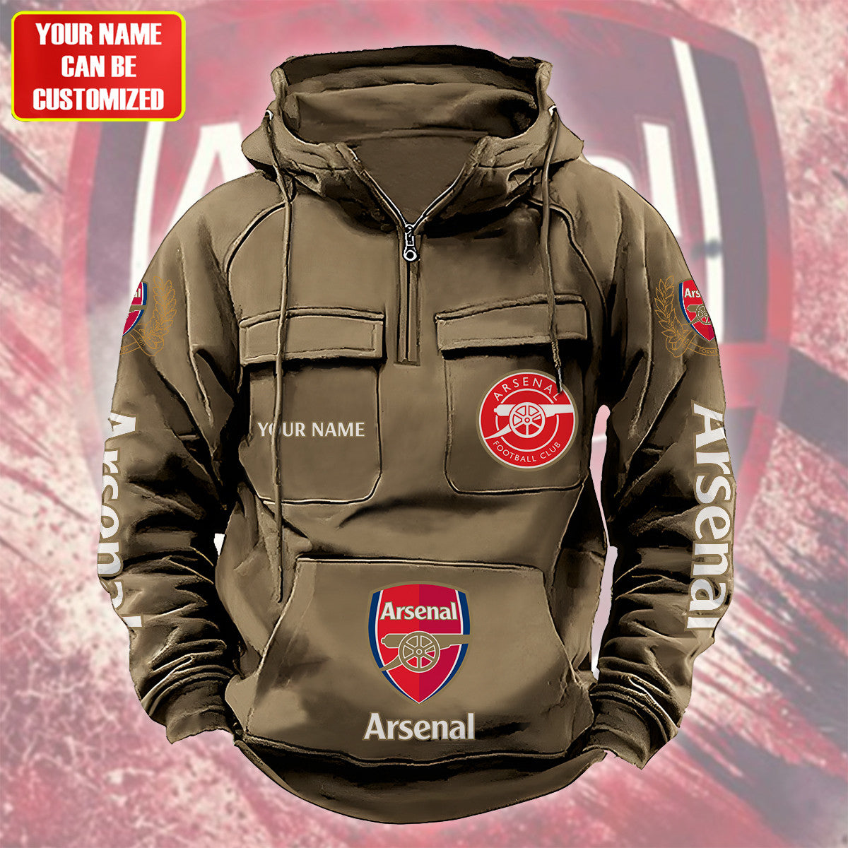 Personalized Arsenal Retro Cotton Hoodie QB280801