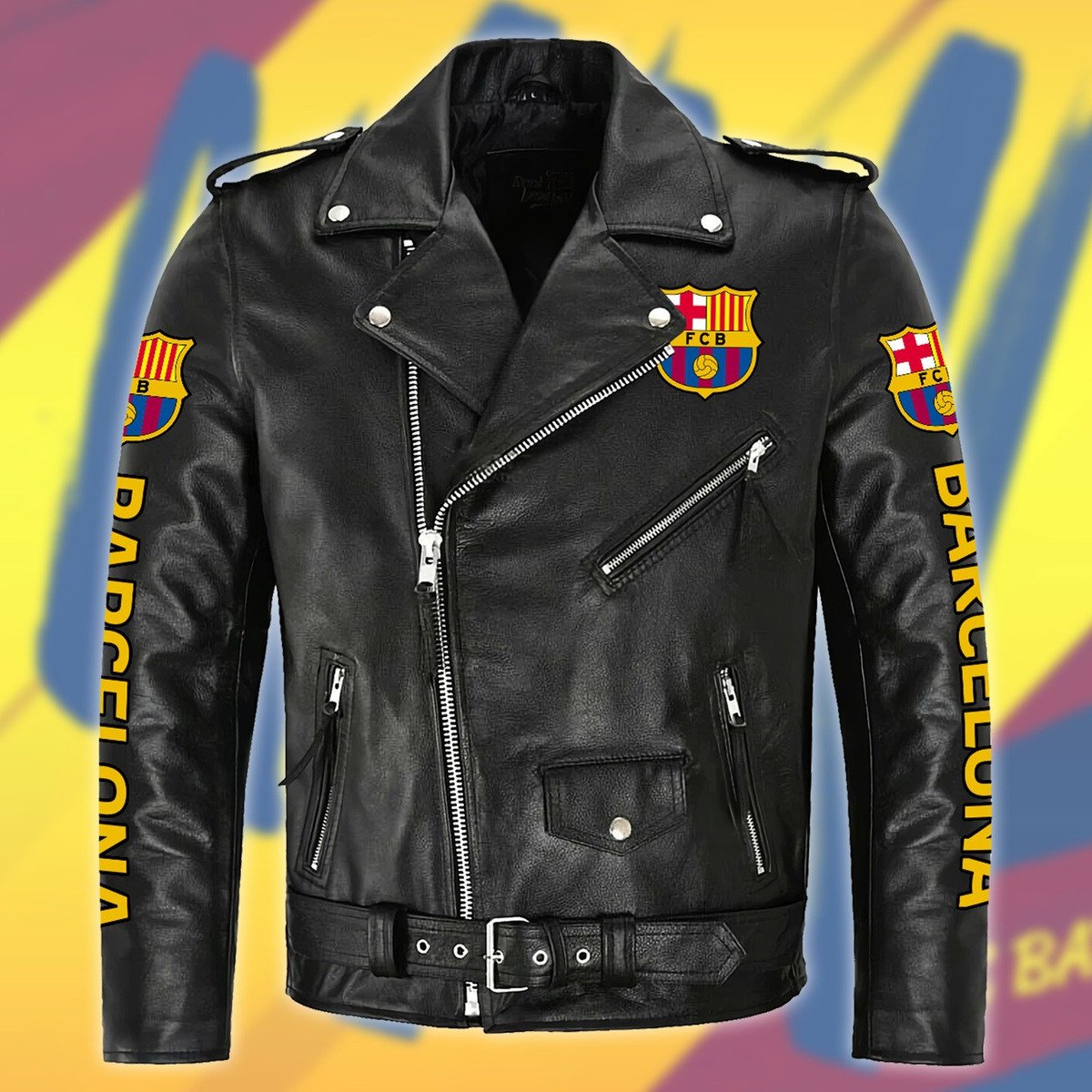 Barcelona Zipper Vintage Leather Jacket S290801