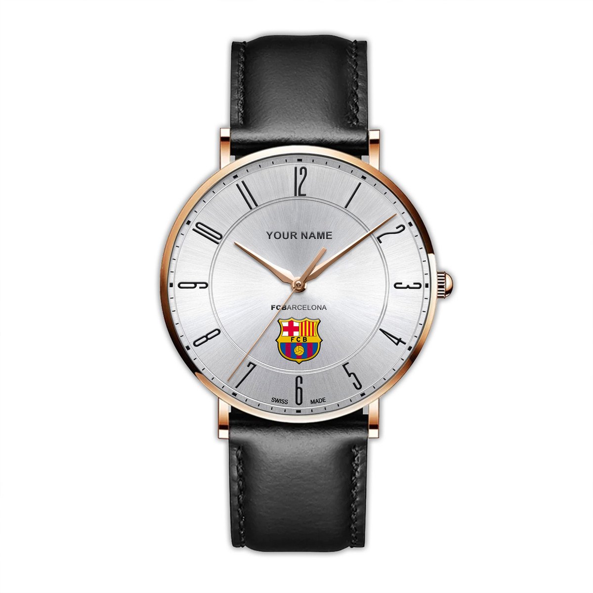 Personalized Barca Q2 Luxury Quartz Leather Watch Q230805