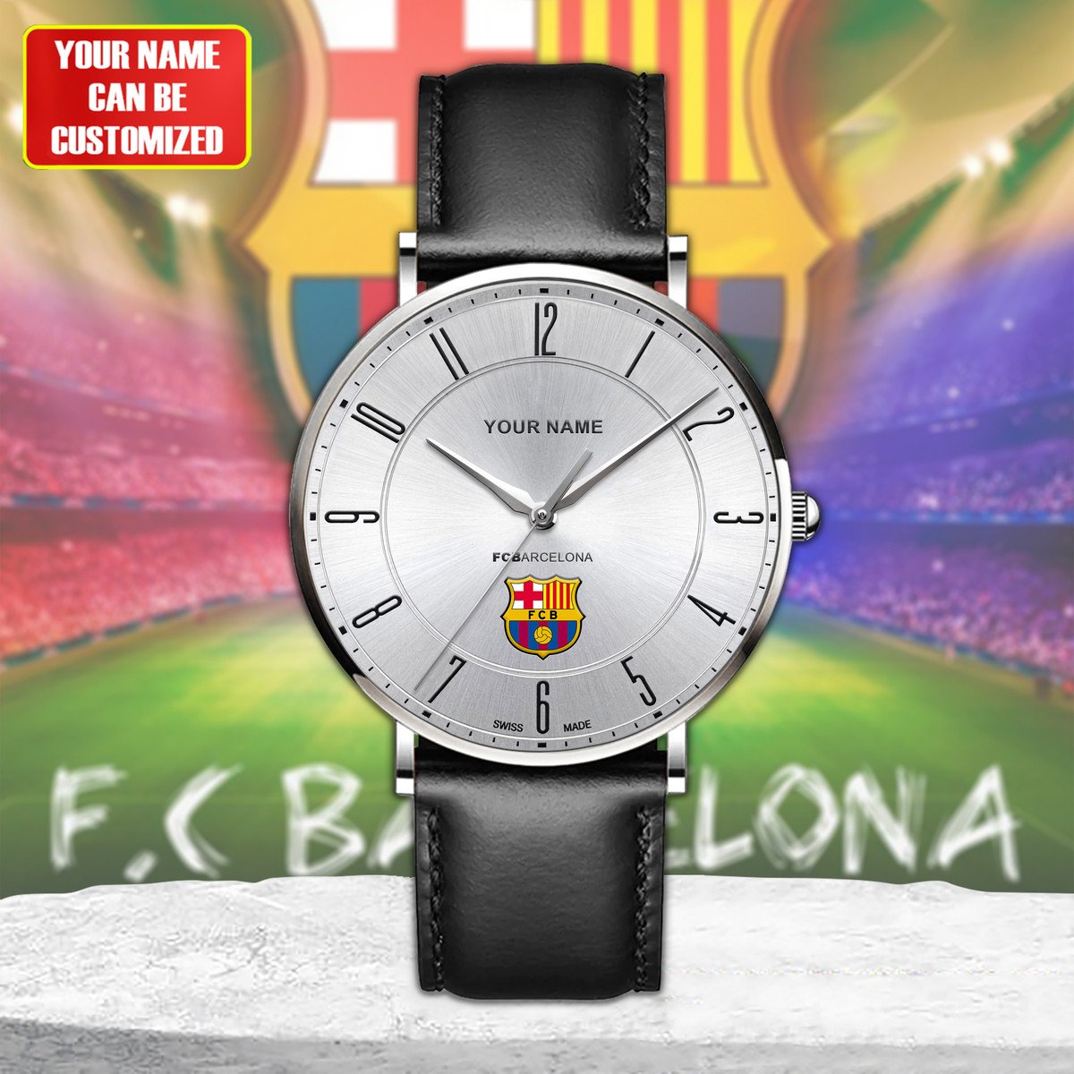 Personalized Barca Q2 Luxury Quartz Leather Watch Q230805