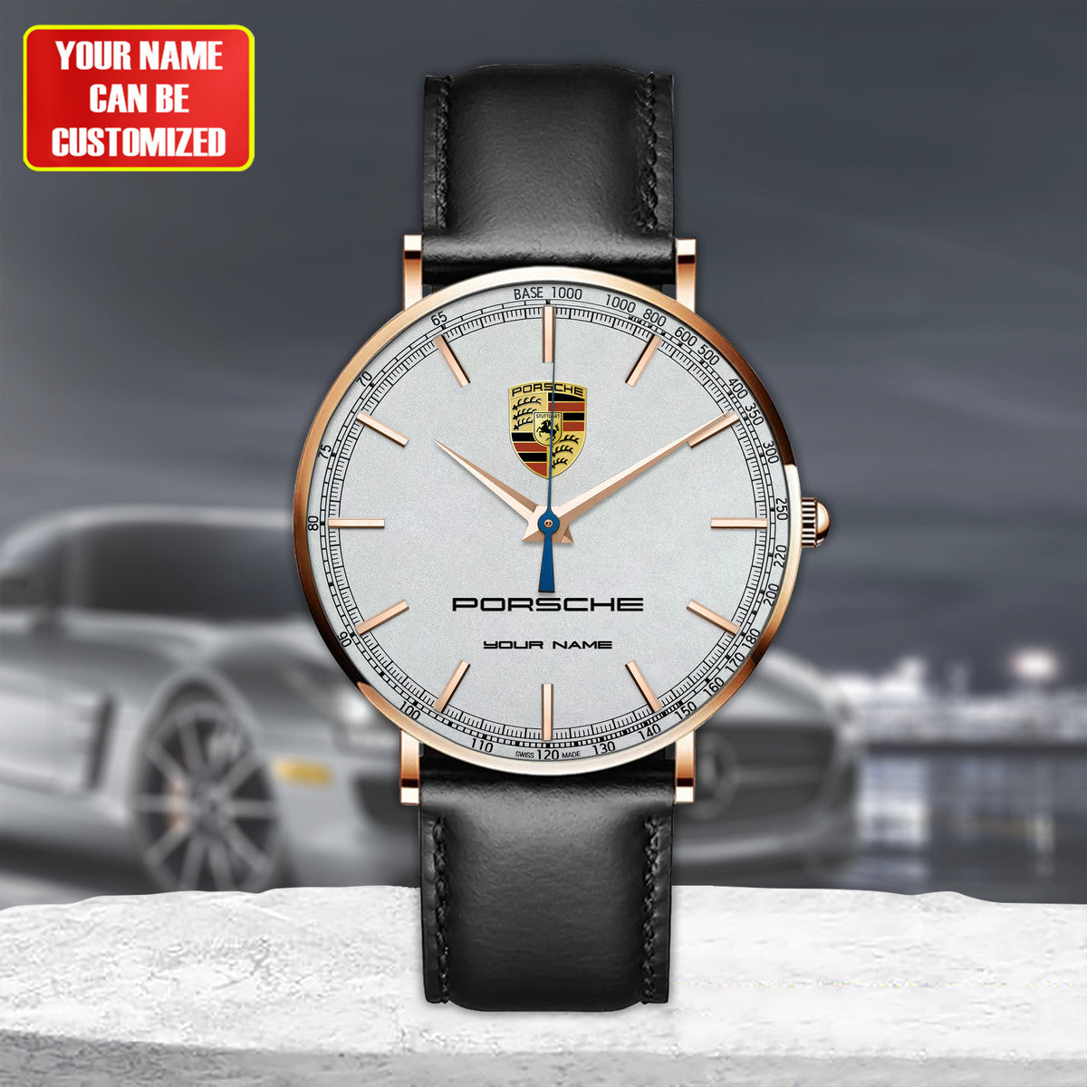 Personalized Pors Luxury Quartz Leather Watch P300801