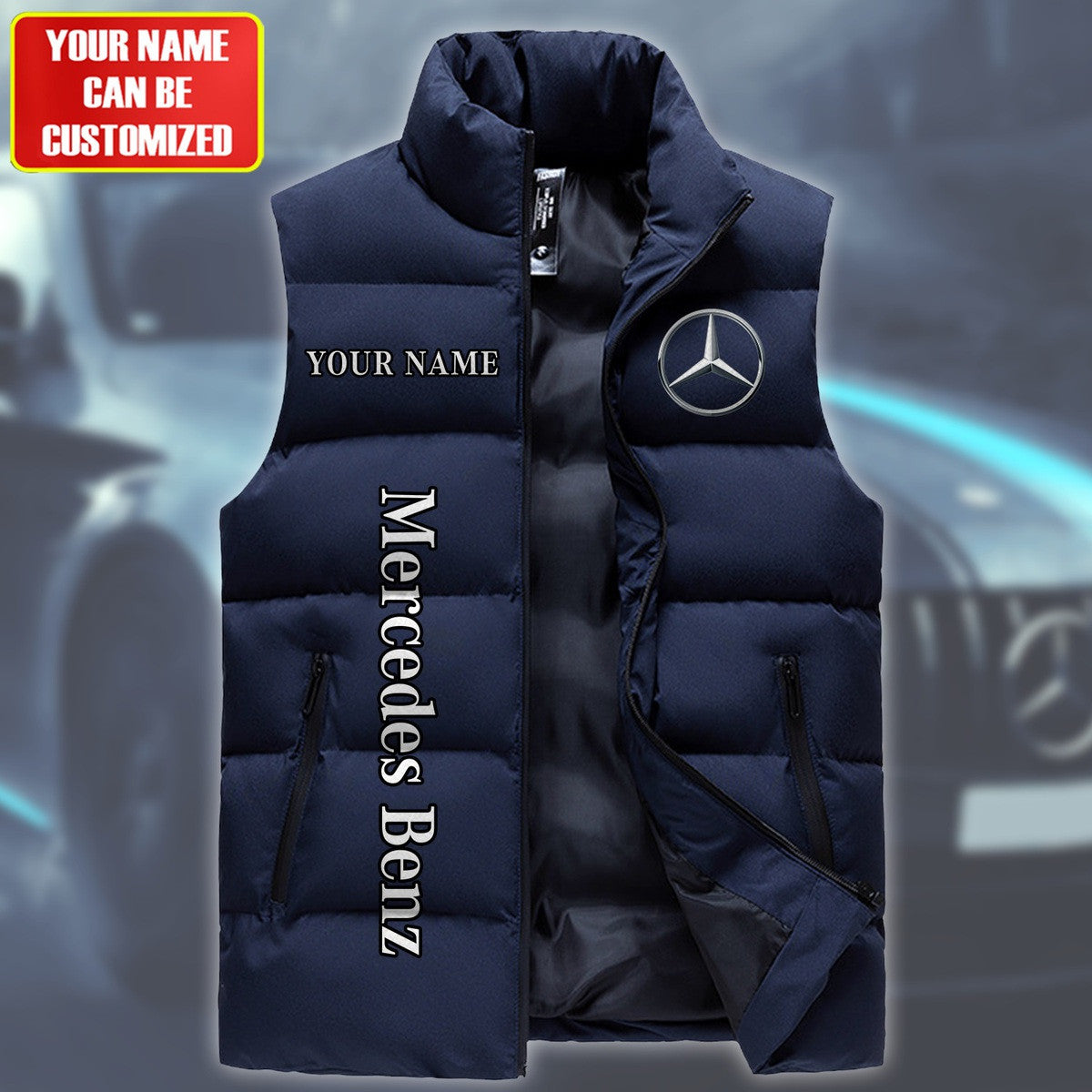 Personalized Merc Sleeveless Windproof Puffer Jacket P300803