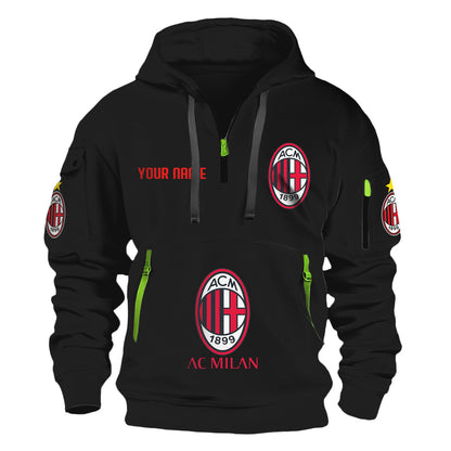 Personalized AC Milan F.C Zip-Hoodie Cotton Jacket QB040901