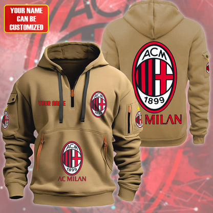 Personalized AC Milan F.C Zip-Hoodie Cotton Jacket QB040901