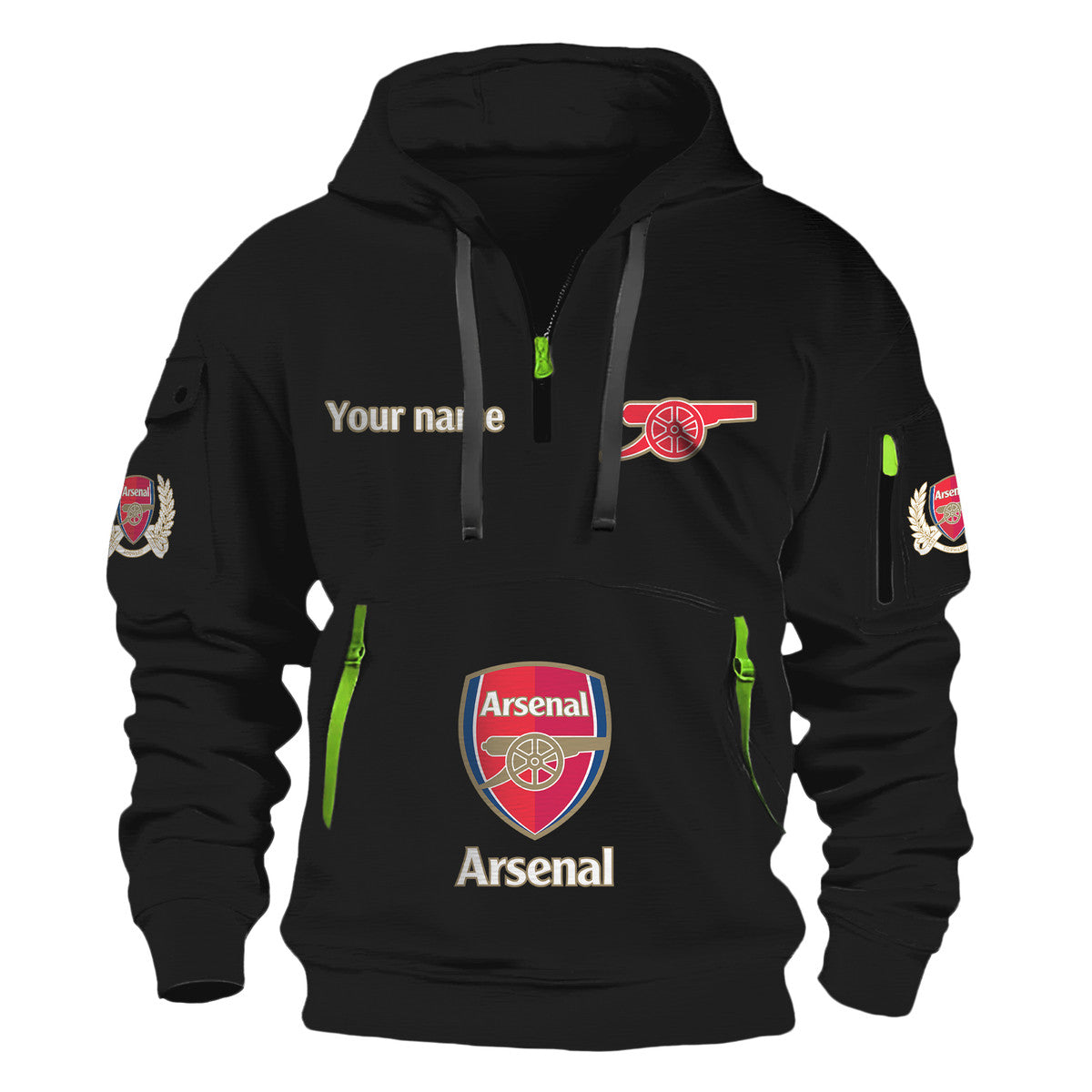 Personalized Arsenal F.C Zip-Hoodie Cotton Jacket QB040906