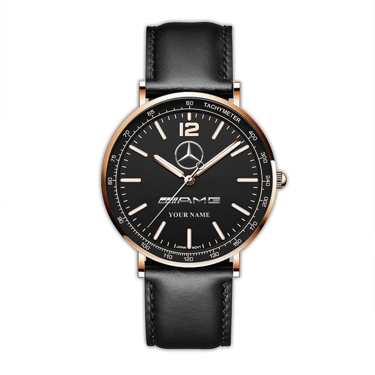 Personalized Merc AMG Luxury Quartz Leather Watch QB040906