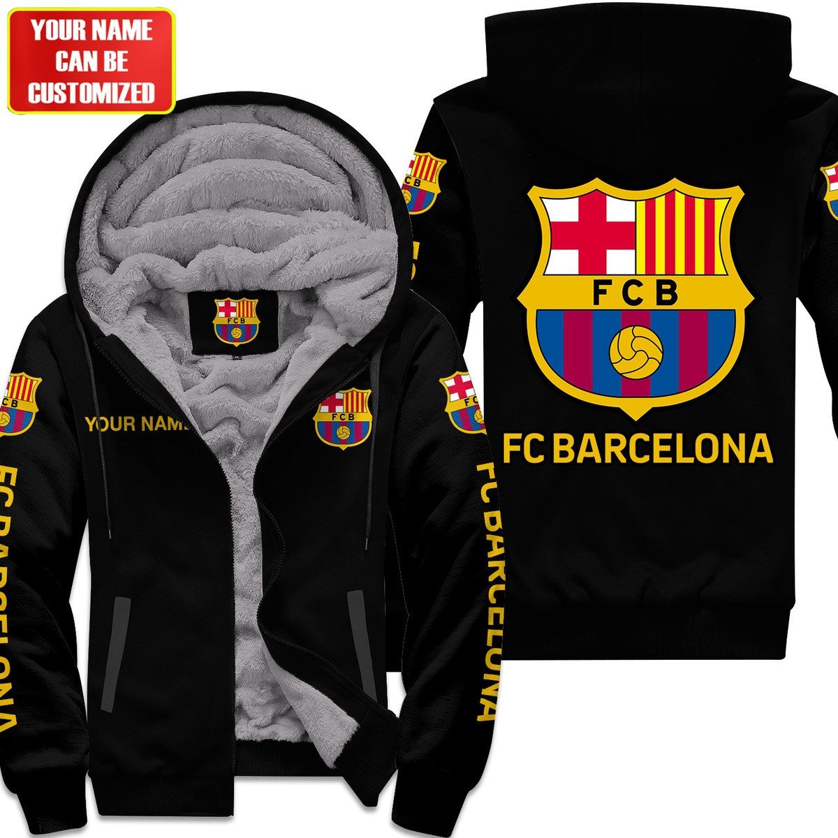 Personalized Barça Fleece 3D All Over Printed Unisex Shirt S040908