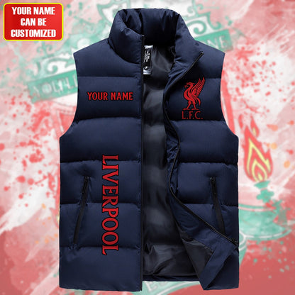 Personalized Liverpool FC Sleeveless Windproof Puffer Jacket P050905