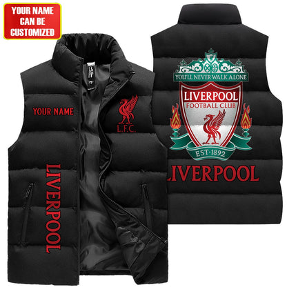 Personalized Liverpool FC Sleeveless Windproof Puffer Jacket P050905