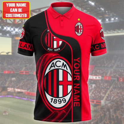 Personalized AC Milan 3D Full Printing Set , AC Milan Shirt , Hoodie , Short , Polo ,hawaii S050908