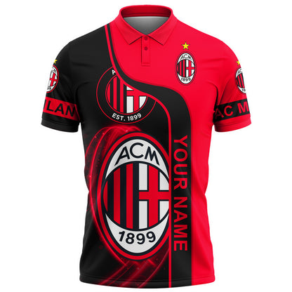 Personalized AC Milan 3D Full Printing Set , AC Milan Shirt , Hoodie , Short , Polo ,hawaii S050908