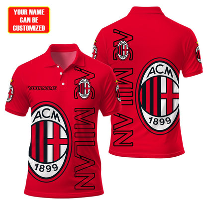 Personalized AC Milan 3D Full Printing Set , AC Milan Shirt , Hoodie , Short , Polo ,hawaii S050904