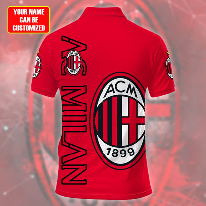 Personalized AC Milan 3D Full Printing Set , AC Milan Shirt , Hoodie , Short , Polo ,hawaii S050904