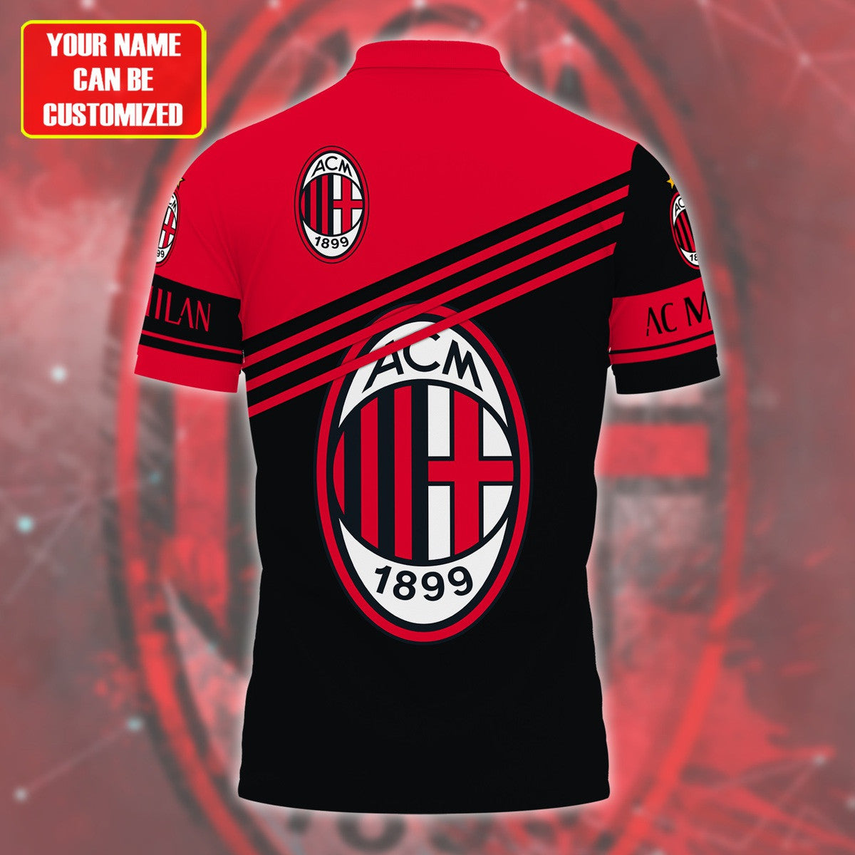 Personalized AC Milan 3D Full Printing Set , AC Milan Shirt , Hoodie , Short , Polo ,hawaii S050903