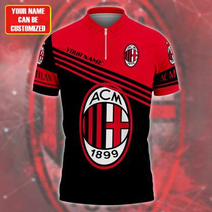 Personalized AC Milan 3D Full Printing Set , AC Milan Shirt , Hoodie , Short , Polo ,hawaii S050903