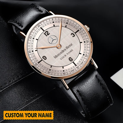 Personalized Merc Specialities Quartz Leather Watch P060901