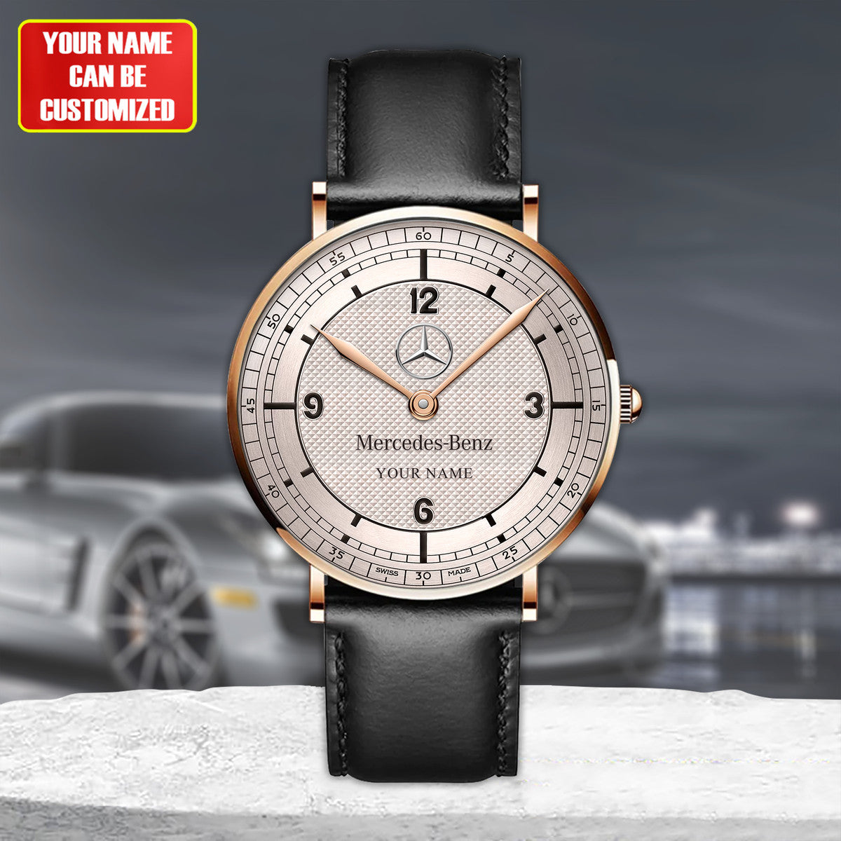 Personalized Merc Specialities Quartz Leather Watch P060901