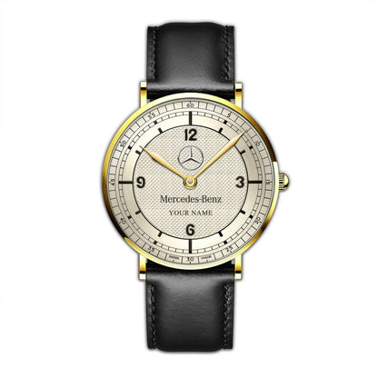 Personalized Merc Specialities Quartz Leather Watch P060901