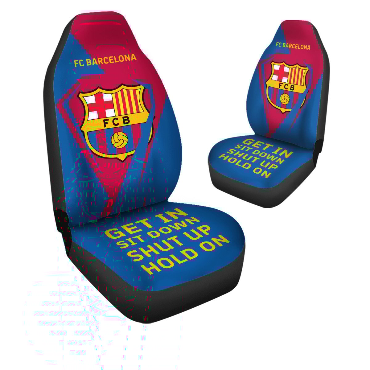 Barca Hold on Funny Car Seat Covers Universal Fit Set 2 Q110909