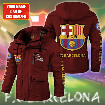 FC Barcelona Windbreaker Hooded Jacket Q040908