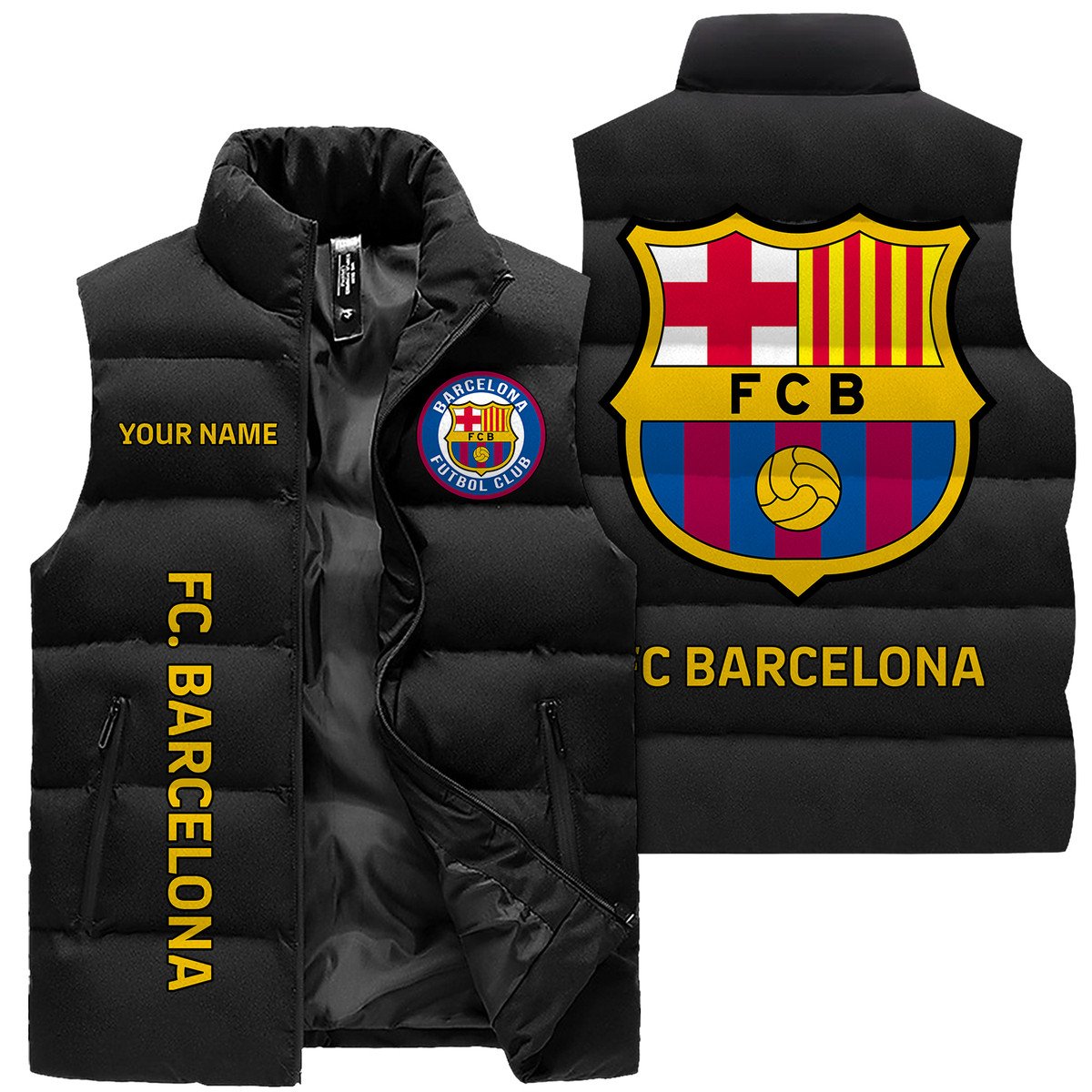 Barça Sleeveless Windproof Puffer Jacket Q120905