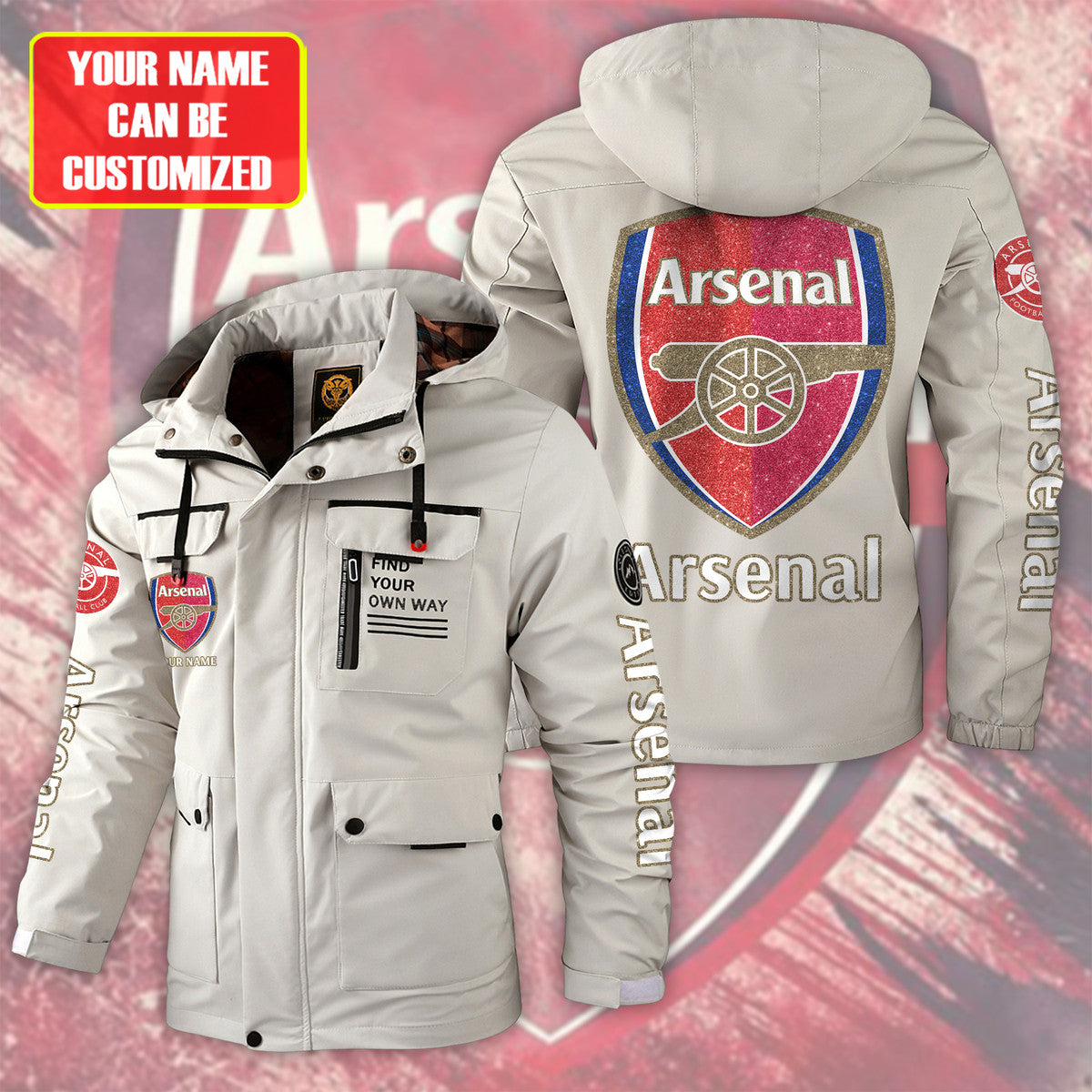 Arsenal Windbreaker Hooded Jacket Q120904