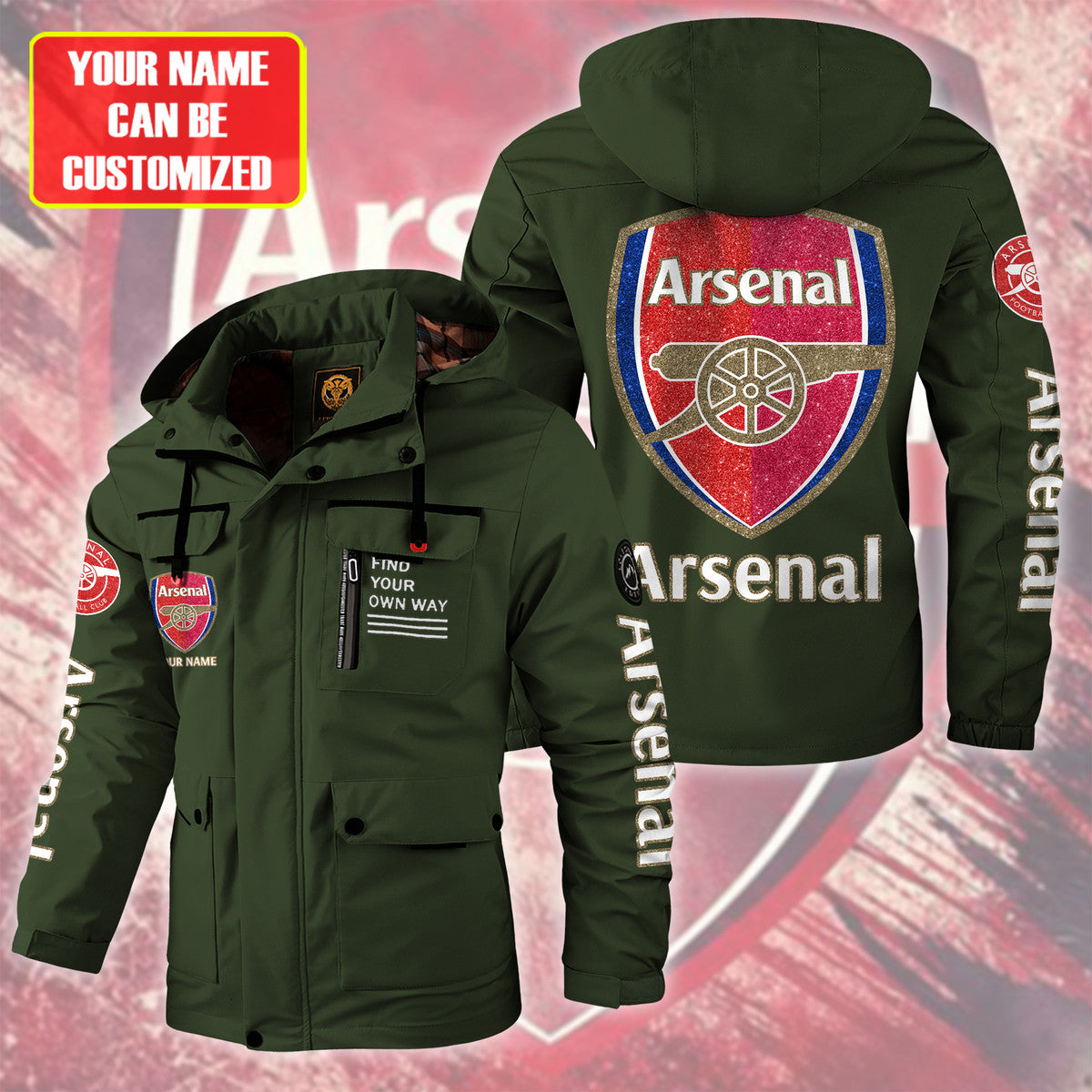 Arsenal Windbreaker Hooded Jacket Q120904