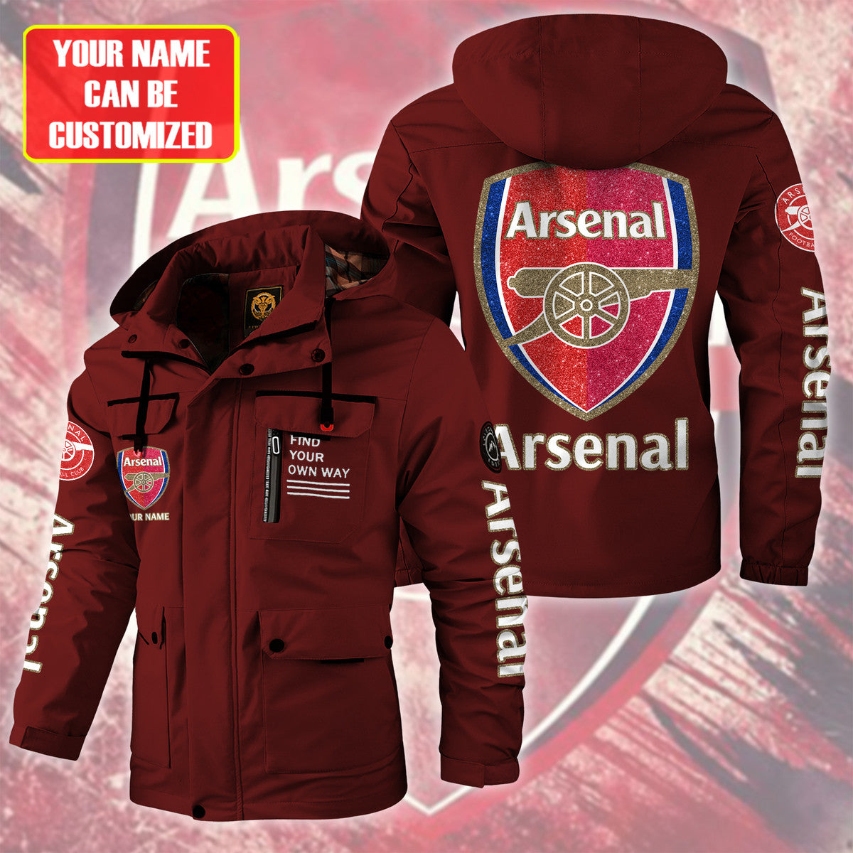 Arsenal Windbreaker Hooded Jacket Q120904