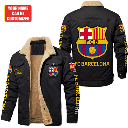 Personalized Barcelona Fleece Thermal Cotton Jacket S120909