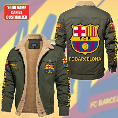 Personalized Barcelona Fleece Thermal Cotton Jacket S120909