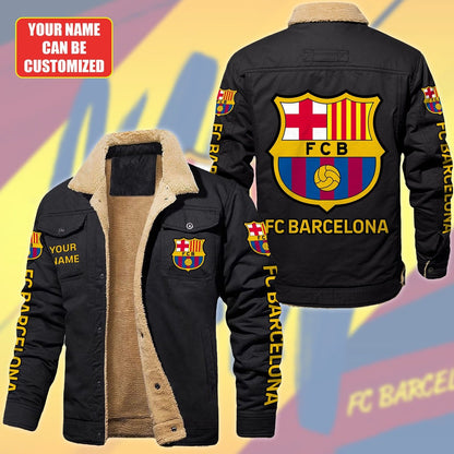 Personalized Barcelona Fleece Thermal Cotton Jacket S120909