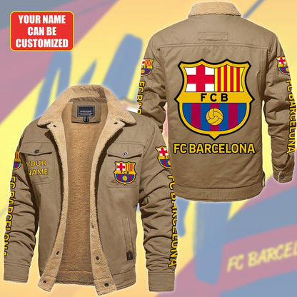 Personalized Barcelona Fleece Thermal Cotton Jacket S120909