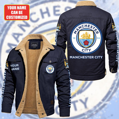 Personalized Manchester City Fleece Thermal Cotton Jacket S120910