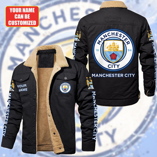 Personalized Manchester City Fleece Thermal Cotton Jacket S120910