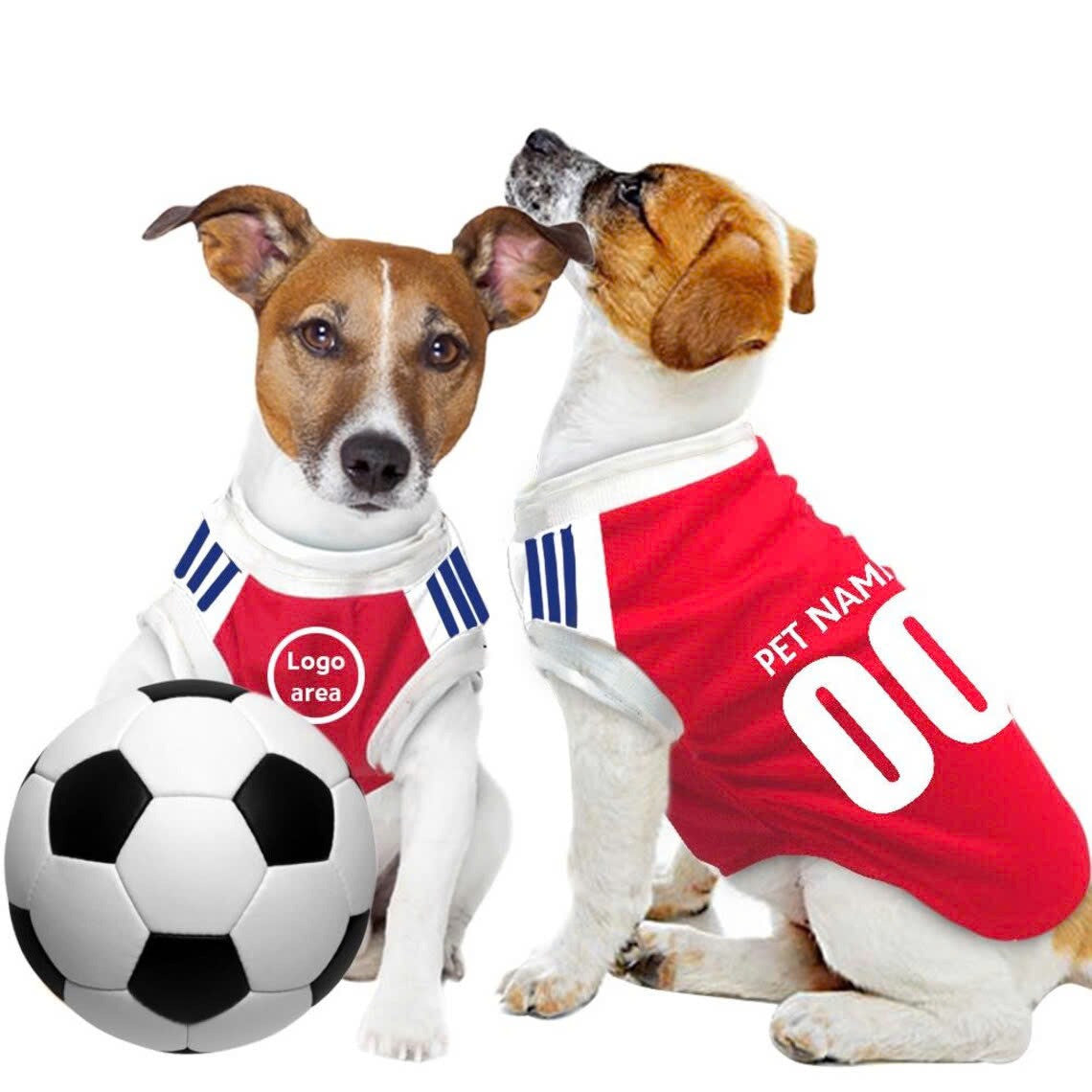 Arsenal New Kits Personalised Pet Tank Top FC (Dog Football Costume and Cat Football Costume Gift)