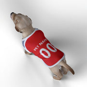Arsenal New Kits Personalised Pet Tank Top FC (Dog Football Costume and Cat Football Costume Gift)