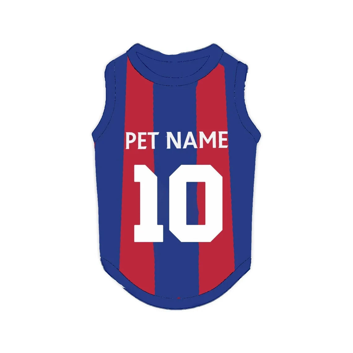 Barcelona New Kits Personalised Pet Tank Top FC (Dog Football Costume and Cat Football Costume Gift)