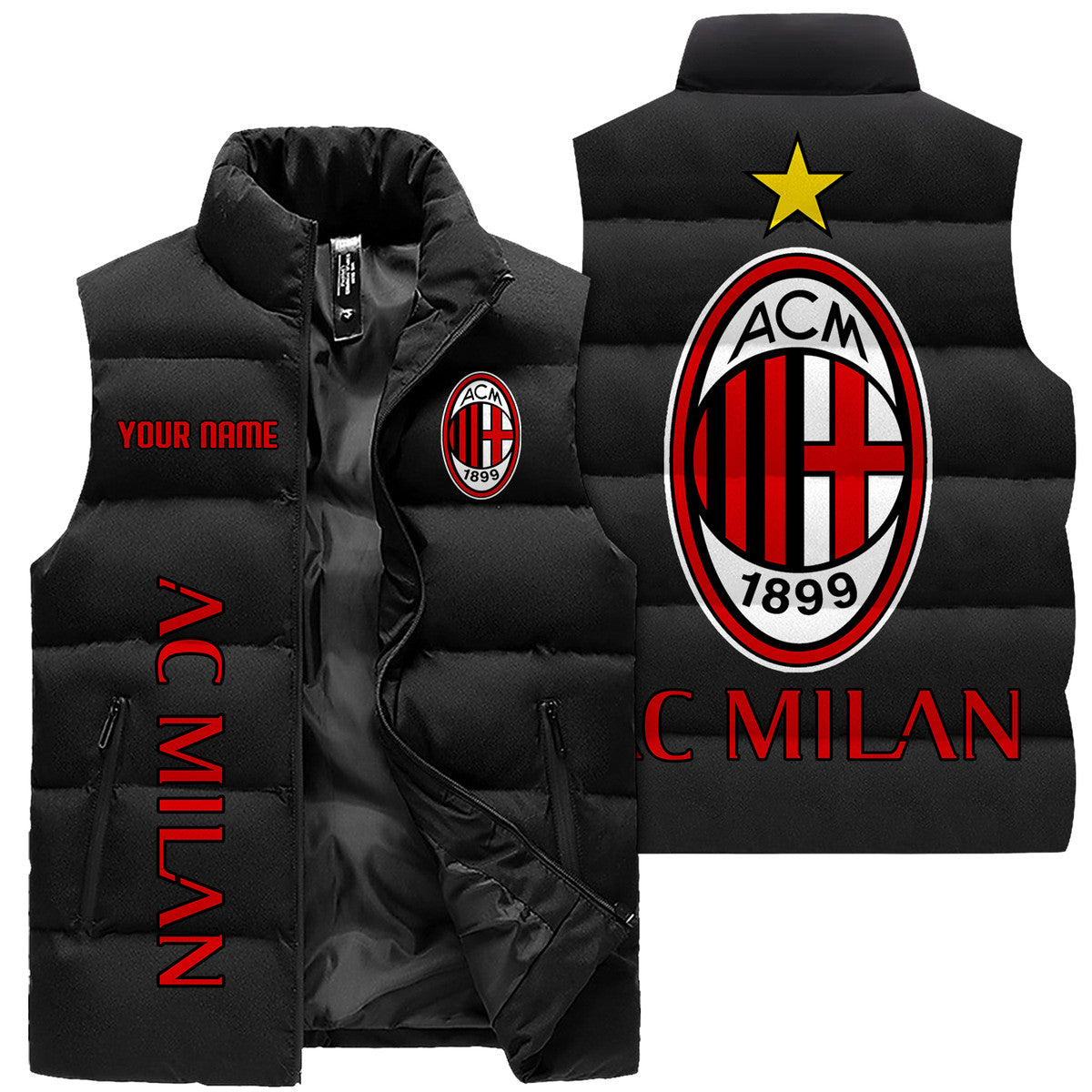 AC Milan Sleeveless Windproof Puffer Jacket QB160901