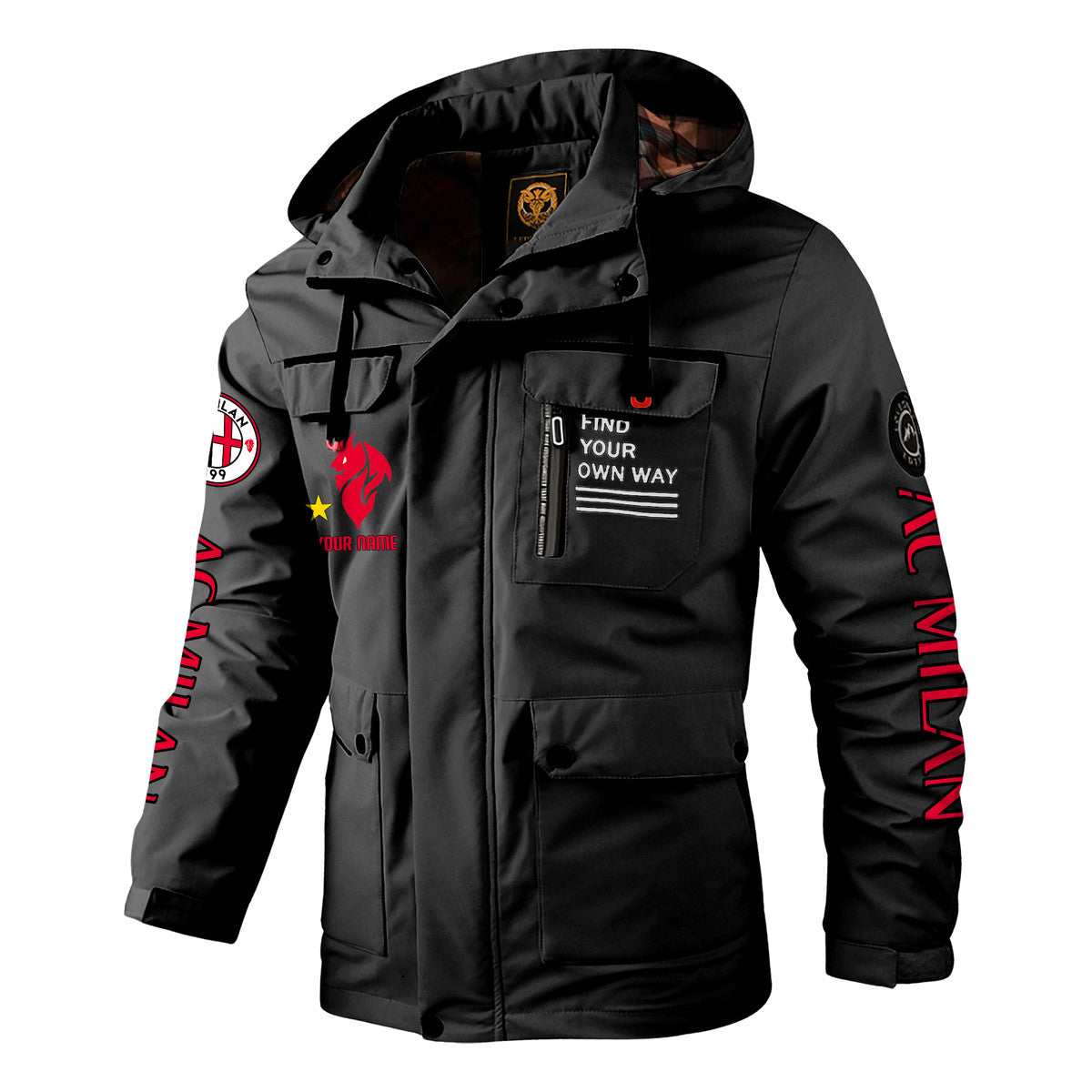 AC Milan Windbreaker Hooded Jacket QB16090