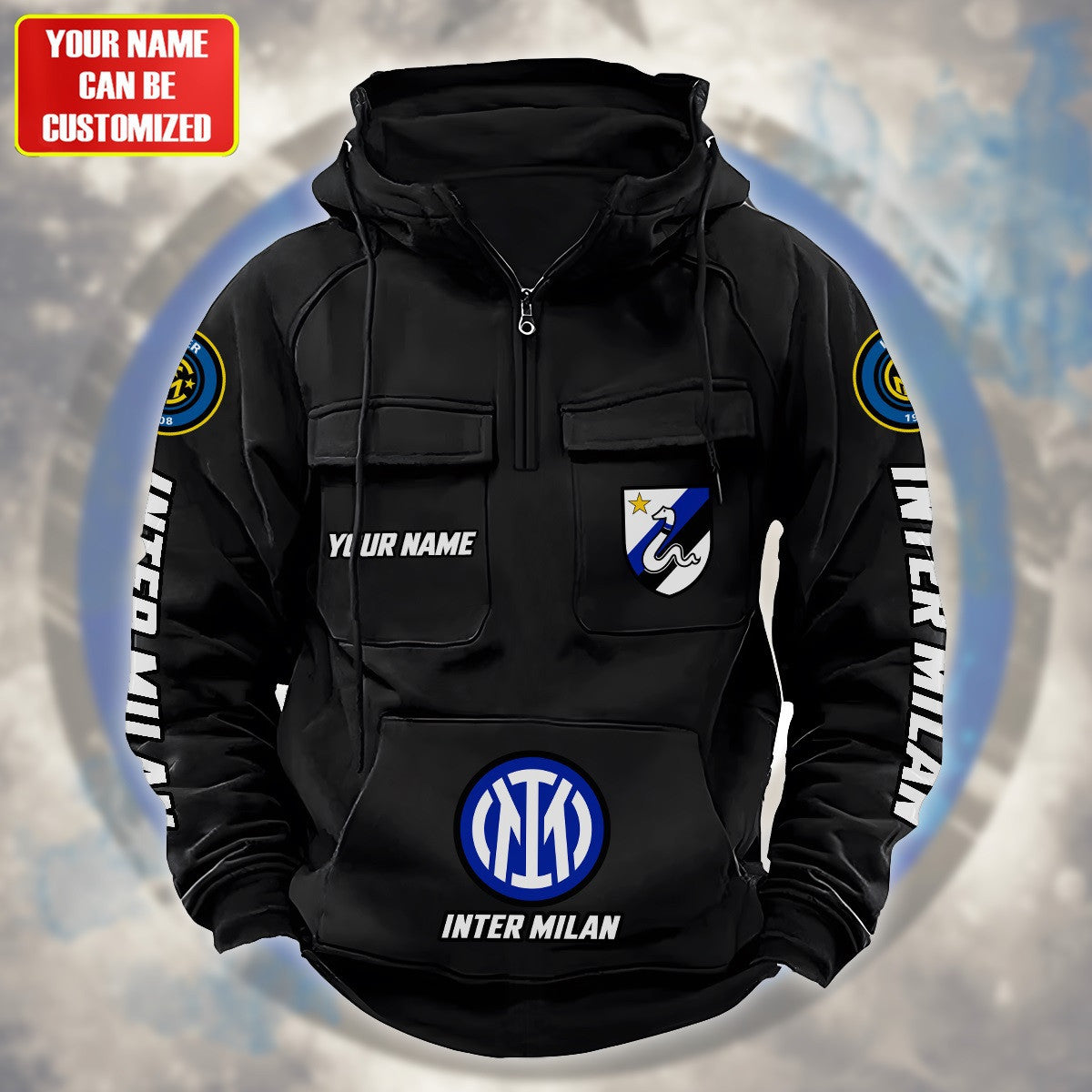 Personalized Inter Milan Retro Cotton Hoodie Q140906
