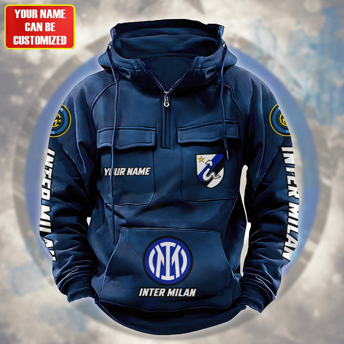Personalized Inter Milan Retro Cotton Hoodie Q140906