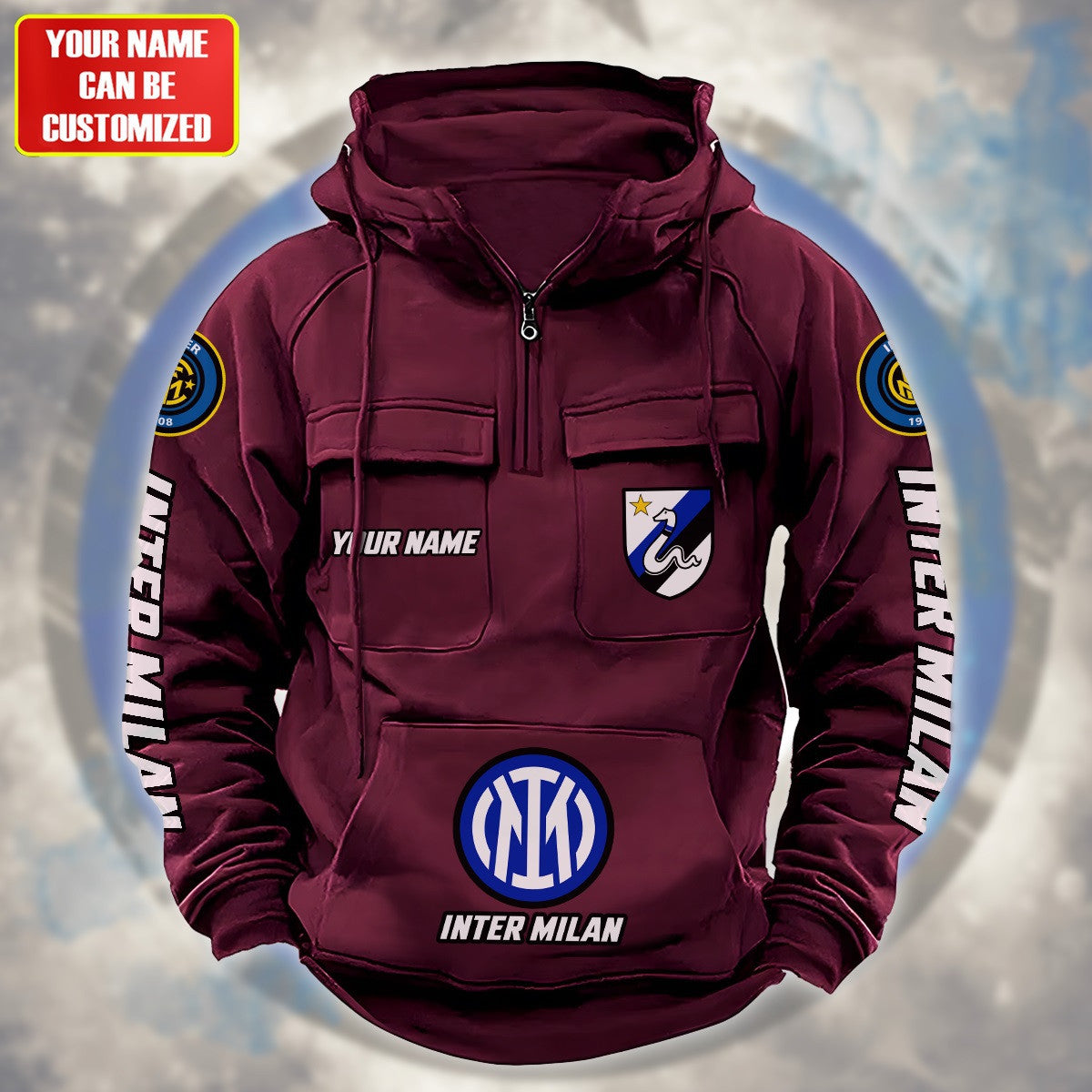 Personalized Inter Milan Retro Cotton Hoodie Q140906