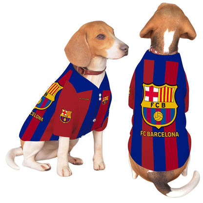 Barcelona FC Personalised Pet Baseball Jersey (Dog Football Costume and Cat Football Costume Gift) P160901