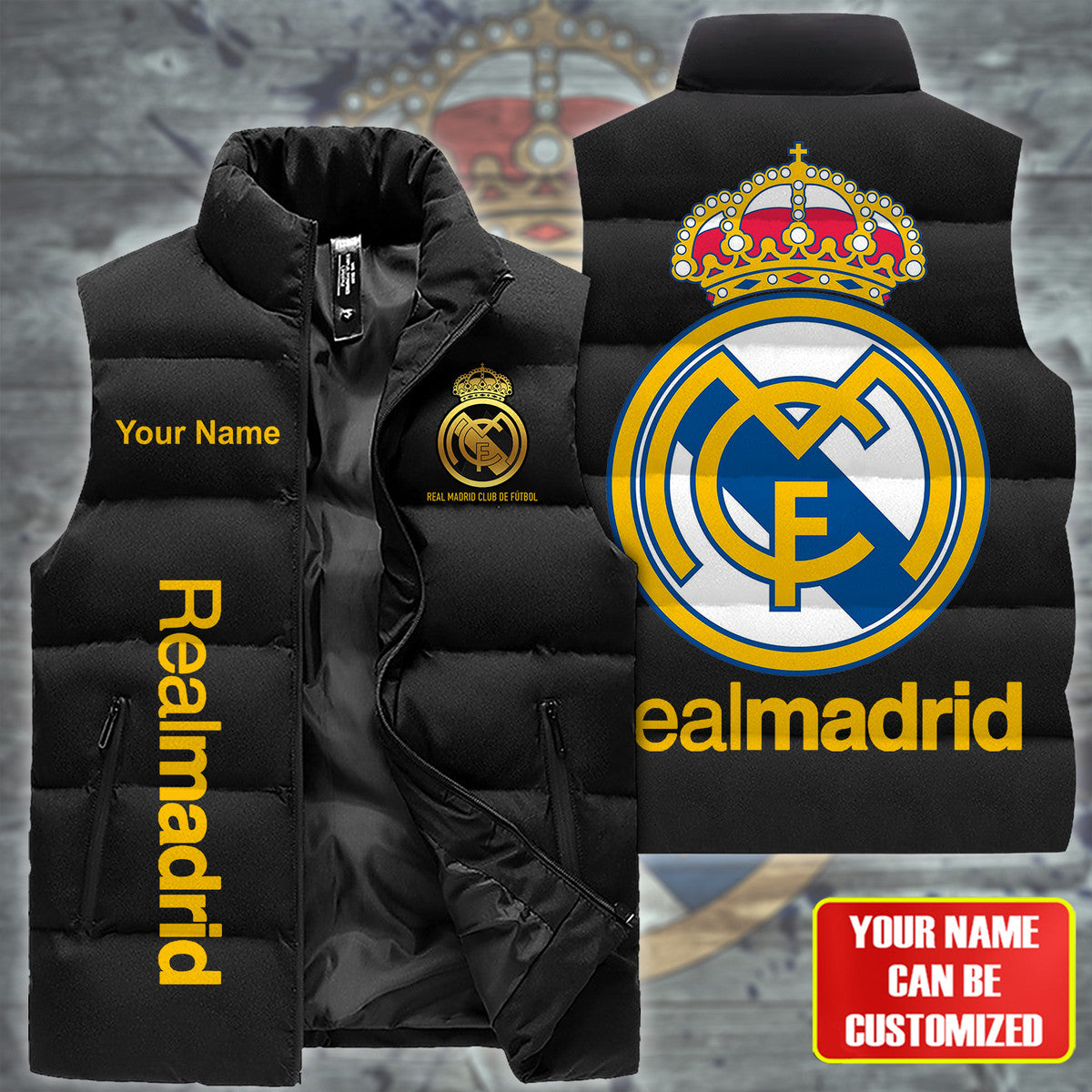 Real Madrid Sleeveless Windproof Puffer Jacket Q160902