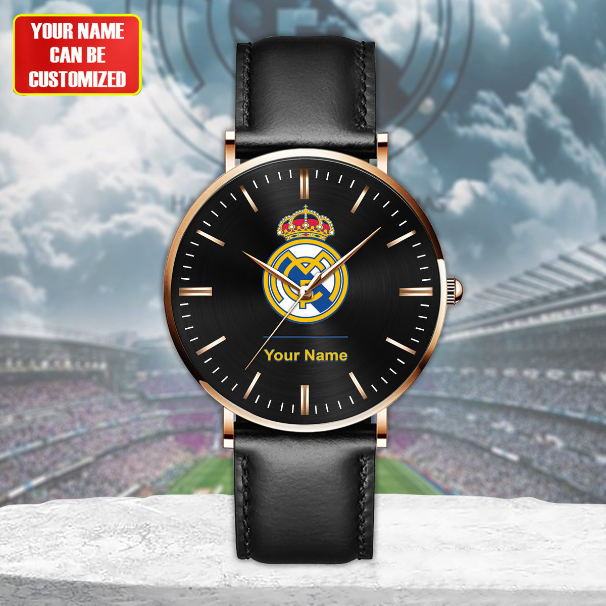 Personalized Real Madrid Luxury Quartz Leather Watch QB040909