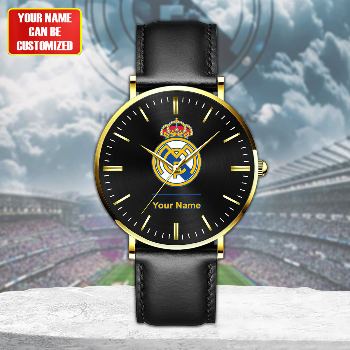 Personalized Real Madrid Luxury Quartz Leather Watch QB040909