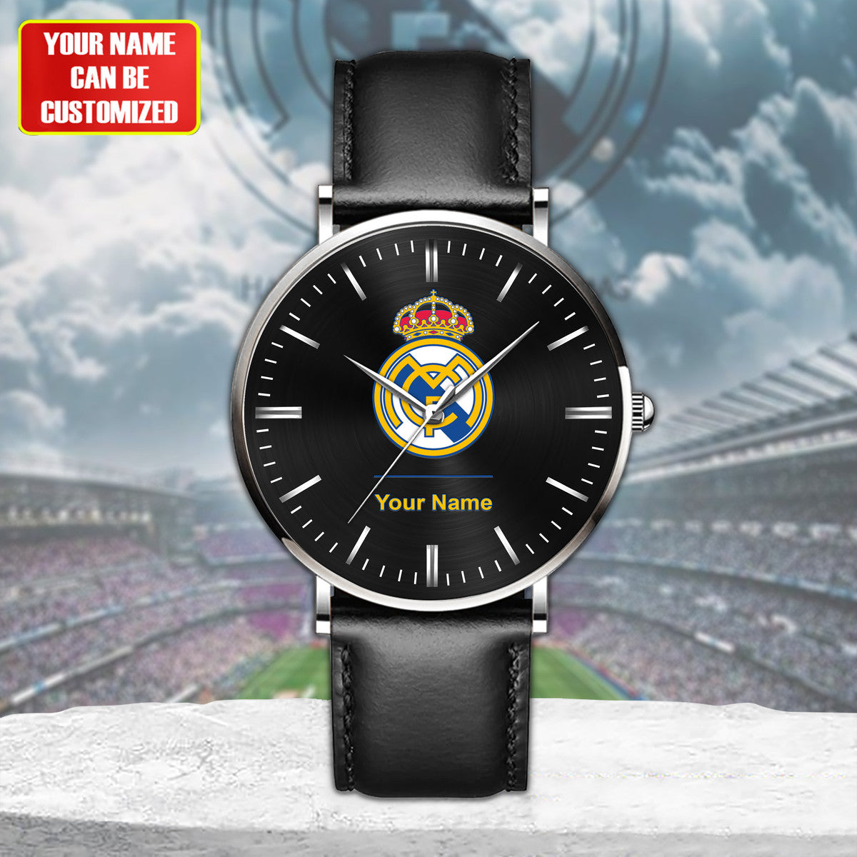 Personalized Real Madrid Luxury Quartz Leather Watch QB040909