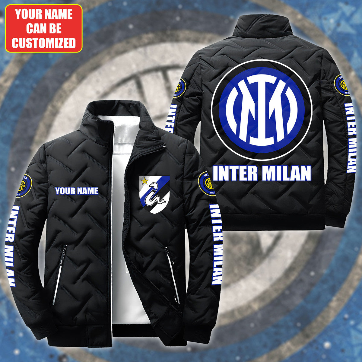 Personalized Inter Milan Q2 Puffer Jacket Q140903